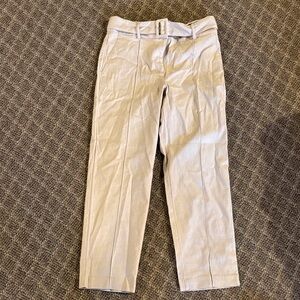 LOFT Womens Cream Chinos - Straight Leg - Cotton/Linen Blend - Size 6